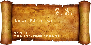 Hardi Mónika névjegykártya